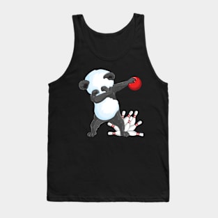 bowling Birthday dabbing Panda Bowling ball Panda Bowling Tank Top